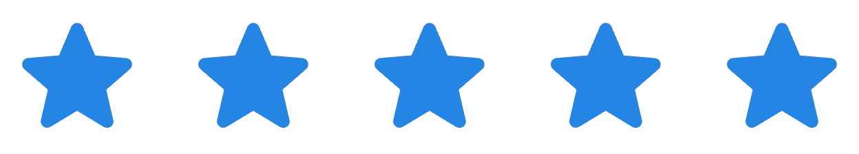 Five-star Google review rating
